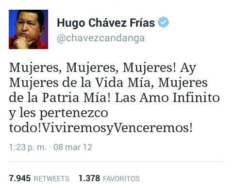 Alex1PSUV's tweet photo. HUGO CHÁVEZ Y LA REVOLUCIÓN FEMINISTA! @yelitzePSUV_ @dcabellor @NicolasMaduro @CiudadMaturin1 @ForoC_MON_ http://t.co/uNxmBZWiiK