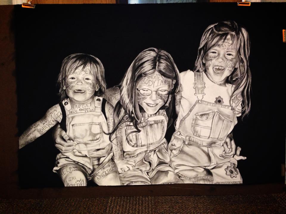 RJanzenCTA285's tweet image. Childhood. Charcoal, 30x44. #art #studentart #studentworksunday #charcoal #sisters #drama #dramaticart #cune #thearts