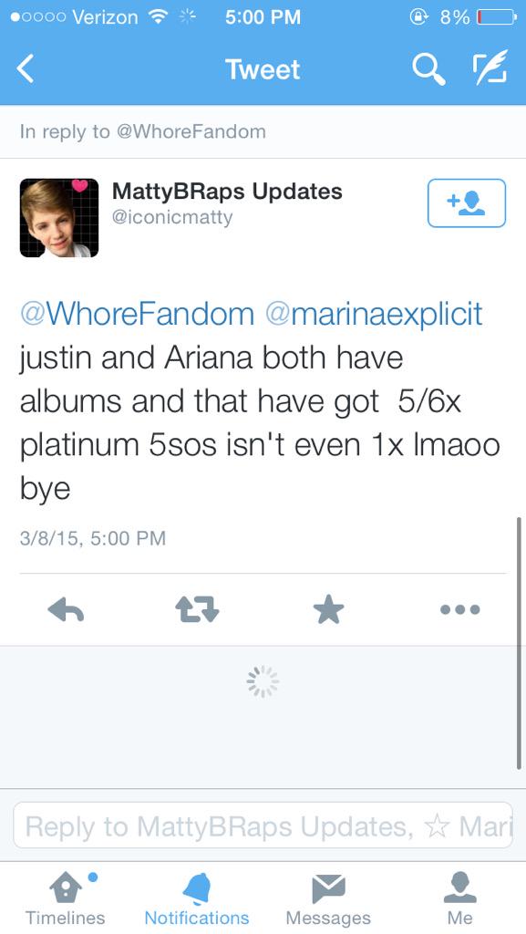 WhoreFandom's tweet image. @Tha5SOSFamily @5SOSFamUpdater guys we need back up on this Matty b acc 😒#vote5sos #kca