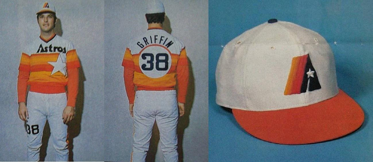 Astros Daily on X: 1974 prototype of what became the #Astros' rainbow  uniforms. Note the cap design, which was not adopted   / X