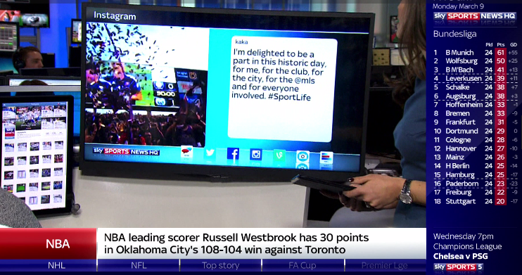 SkySportsNews's tweet photo. SOCIAL: Kaka posted this on Instagram after scoring a 91st minute equaliser for 10-man Orlando in the MLS last night. http://t.co/Y86dgHh8nZ