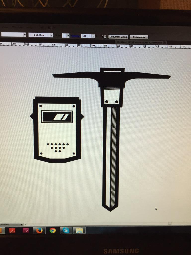 lickedpromotion's tweet photo. Working some icons up :) #icons #graphicdesign #illustrator #pickaxe #metalworkmask #anvilbeardoil http://t.co/qqA9QCPr0o