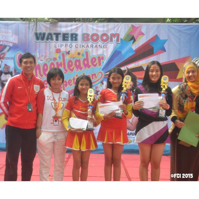 Juara FCI CUP 2015 <a href="/waterboom/">Waterboom Cikarang</a> Group Stunt :
1. <a href="/sagascheers/">Sagas Cheerleaders</a> A
2. <a href="/sagascheers/">Sagas Cheerleaders</a> B 
3. <a href="/Sivers67/">Sixty Seven Cheers</a>
