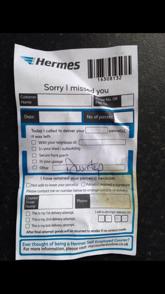 bilcarter2002's tweet photo. @sizehelpteam no they left this that says it was left on doorstep. Surely would have been left with neighbour? http://t.co/A4upl1wxhY