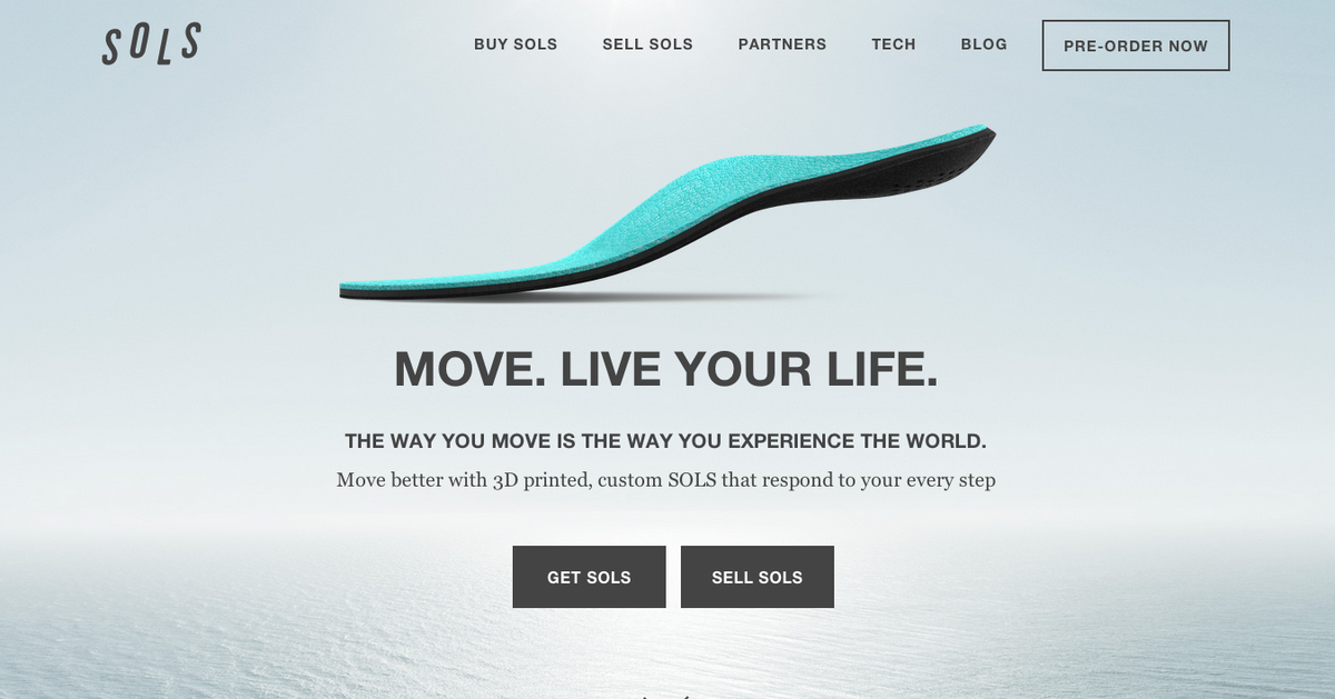 Custom 3-D printed orthotic insoles company, <a href="/wearSOLS/">SOLS</a> provides releaf for your feet buff.ly/1A3FrCp
