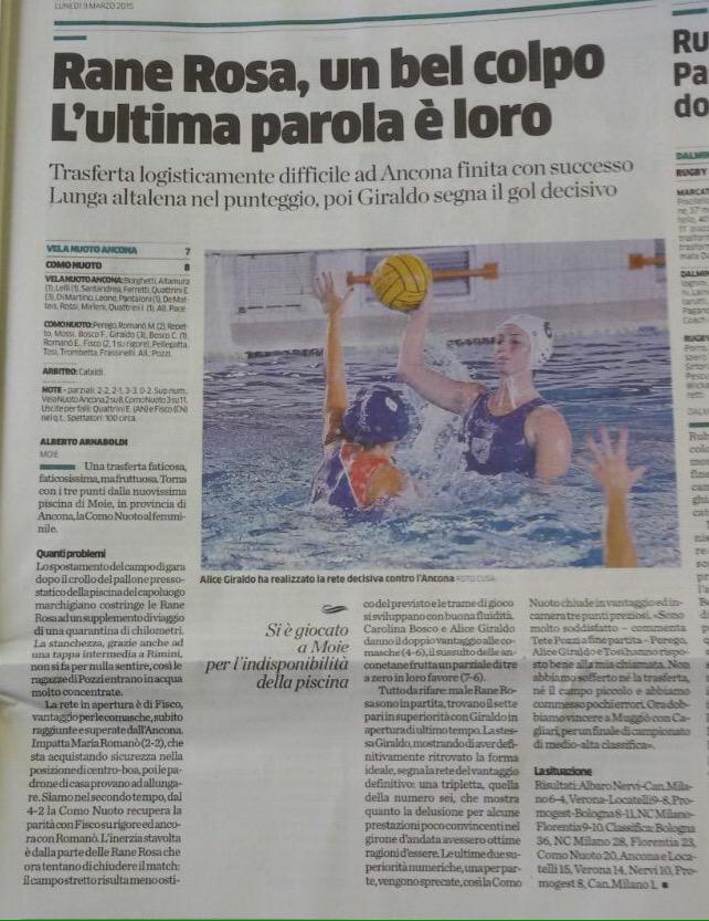 RaneRosaComo's tweet photo. Da "La Provincia" di Como di lunedì 9marzo http://t.co/dKe3FyaE8H
