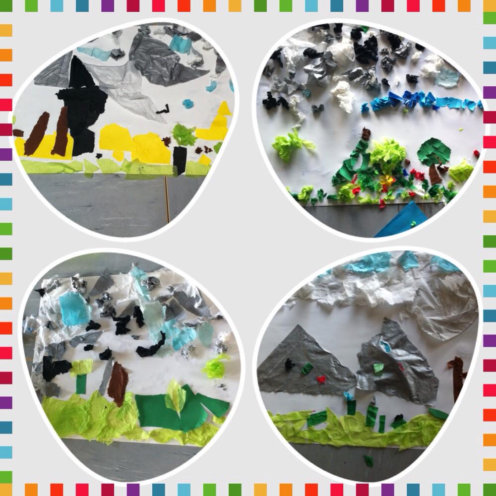 What can we see out our classroom window? We created collages to show you!