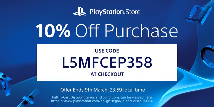 Ashley Furman forfølgelse vokse op PlayStation UK on Twitter: "Enter the code at the checkout and get 10% off  on the PlayStation Store for one day only! - http://t.co/Yiwm9r0edc  http://t.co/8umiw6orK3" / Twitter