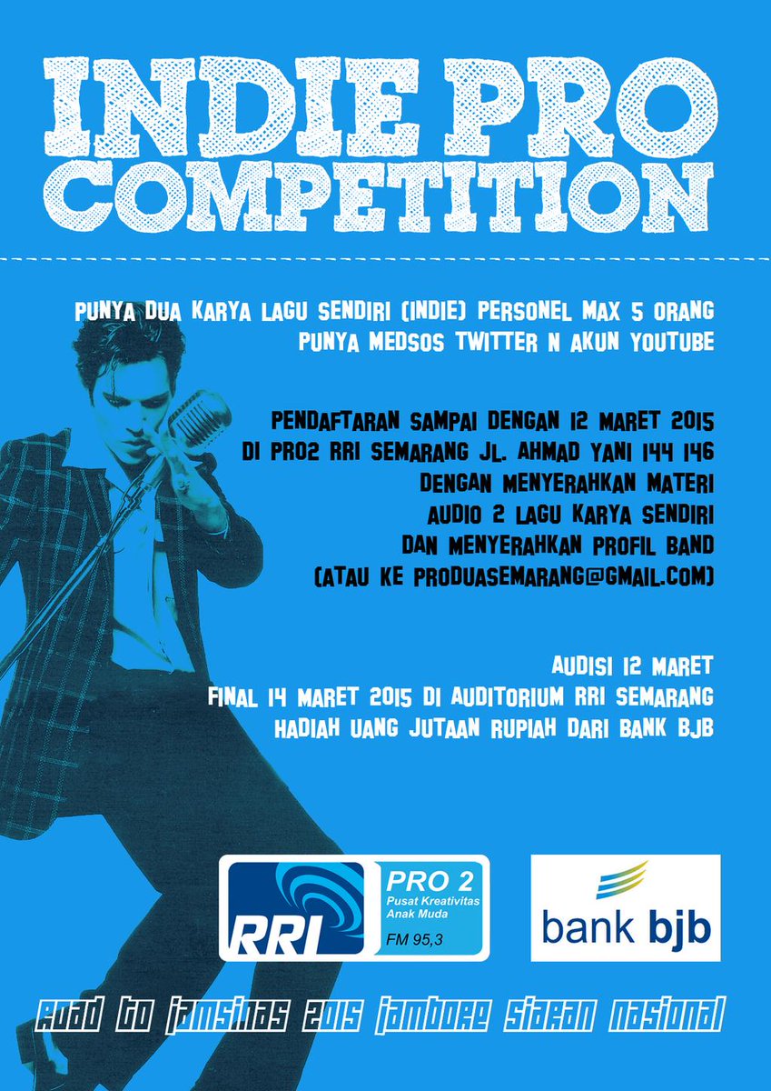 #INDIEPROCompetition DICARI band #indieSMG &amp; sekitarnya yg punya lagu sendiri! Kirim ke produasemarang@gmail.com