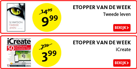 eToppers deze week: Tweede leven van S.J. Watson slechts € 9,99 en emagazine iCreate voor maar € 3,99 #BrunaTablisto