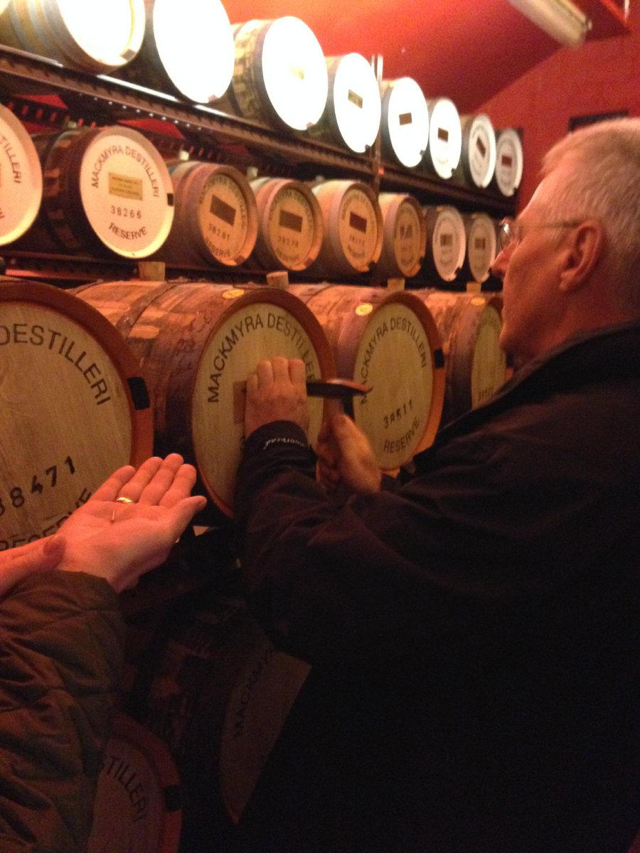 MackmyraGermany's tweet photo. This is how it looks like when you attach your name tag onto your Mackmyra Gravity cask in our German storage. http://t.co/zxMvvCrmrI
