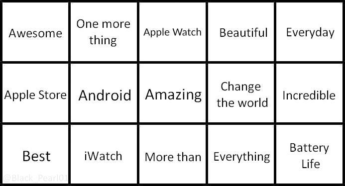 adrien_jeanneau's tweet image. On ressort le bon vieux bingo spécial keynote ! #Apple #Keynote