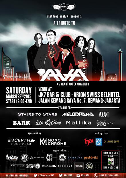 Tribute To AVA <a href="/AVARegionalJKT/">#JakartaDreamWalker</a> Dream Walker 2015 , Sat. 28th March 2015, JK7 Club&amp;Bar Swiss Belhotel Kemang Jakarta.