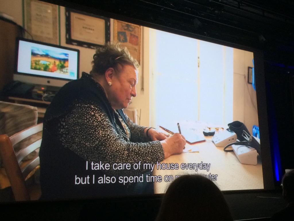 s_maccaferri's tweet photo. #AgeingSummit proudly start with a movie of Nonna Lea, an Italian 94 living with a @giraffplus robot. Future is now. http://t.co/8f43xI71Hj