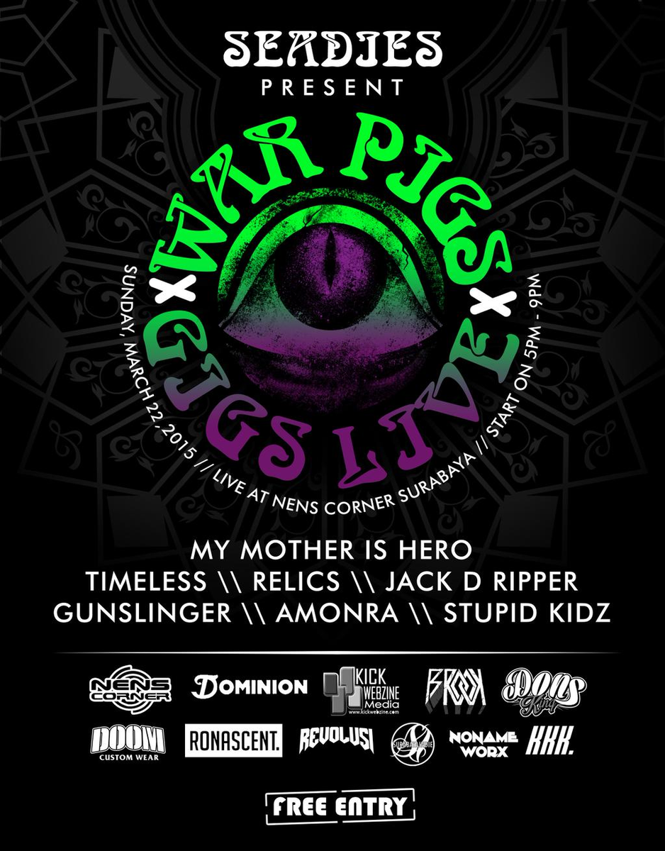 Next stage with <a href="/MMIHofficial/">MY MOTHER IS HERO</a> <a href="/gunslinger_sby/">GUNSLINGER Offcial</a> <a href="/timeless_id/">Timeless</a> @jackdripperband <a href="/Stupidkidz07/">STUPID KIDZ</a> live at <a href="/nenscorner/">Nens Corner</a>