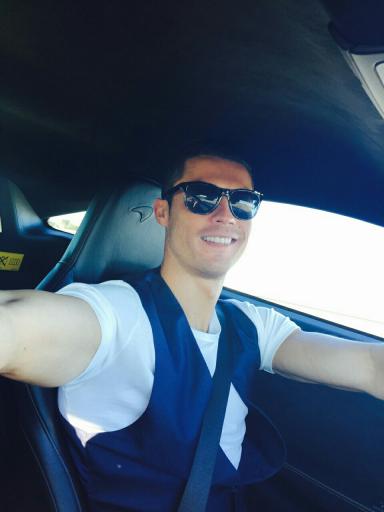 Cristiano's tweet photo. Back on track. On my way to the training. http://t.co/IIQJFa4dB6 http://t.co/y9aRt0g98B