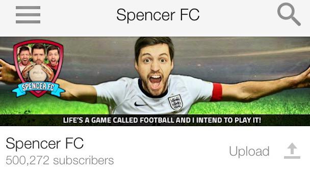 SpencerOwen's tweet photo. 500k subs baby! Never thought I'd see the day! What a journey it's been so far &amp; we're only just getting started! http://t.co/VTD9Omcisq