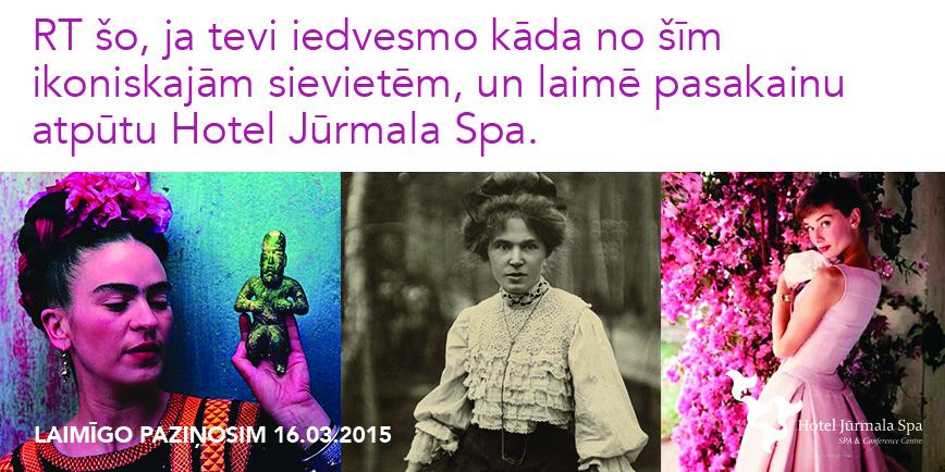 RT, ja arī tevi iedvesmo šīs ikoniskās sievietes un laimē atpūtu saunu un baseinu centrā Wellness Oasis!