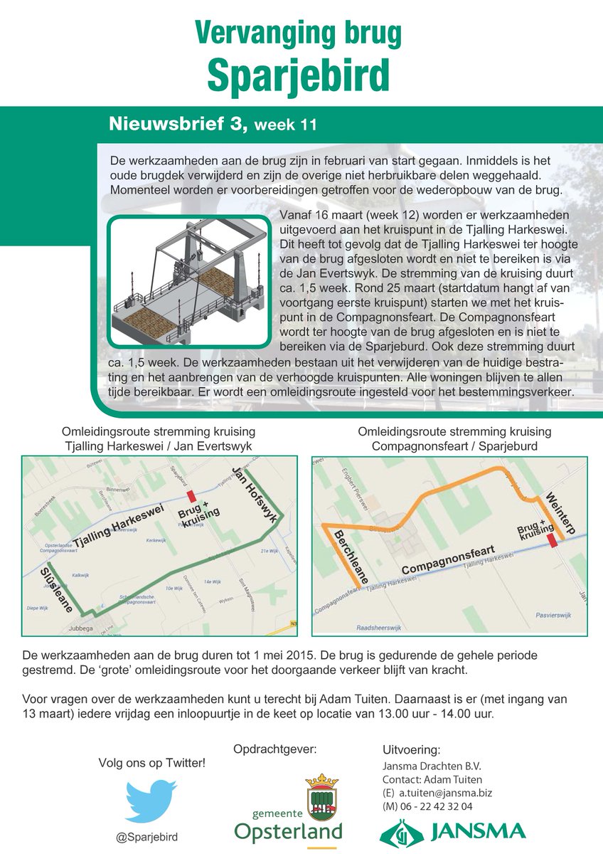 16 maart starten de werkzaamheden aan de kruispunten. Lees meer in de nieuwsbrief: