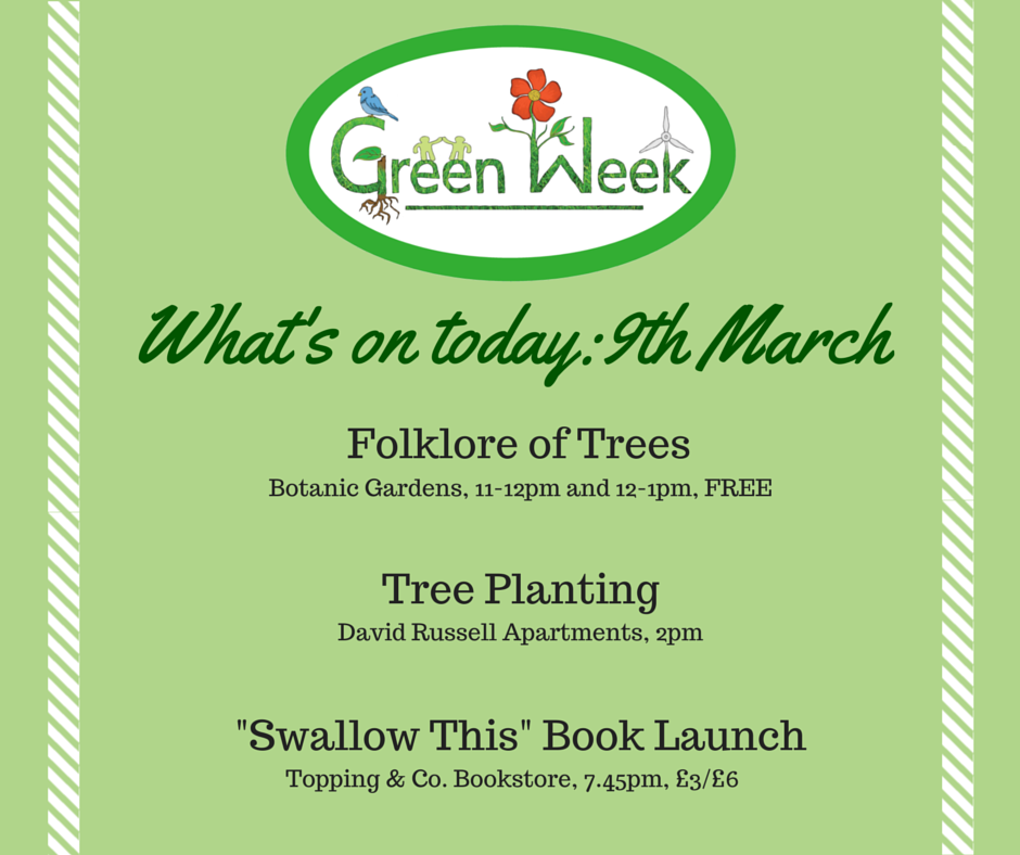 GreenweekStA's tweet photo. Tree Folklore at @StABotanics, tree planting at DRA, then discover the secrets of the food industry at @ToppingsStAs! http://t.co/IeIIIYxidT