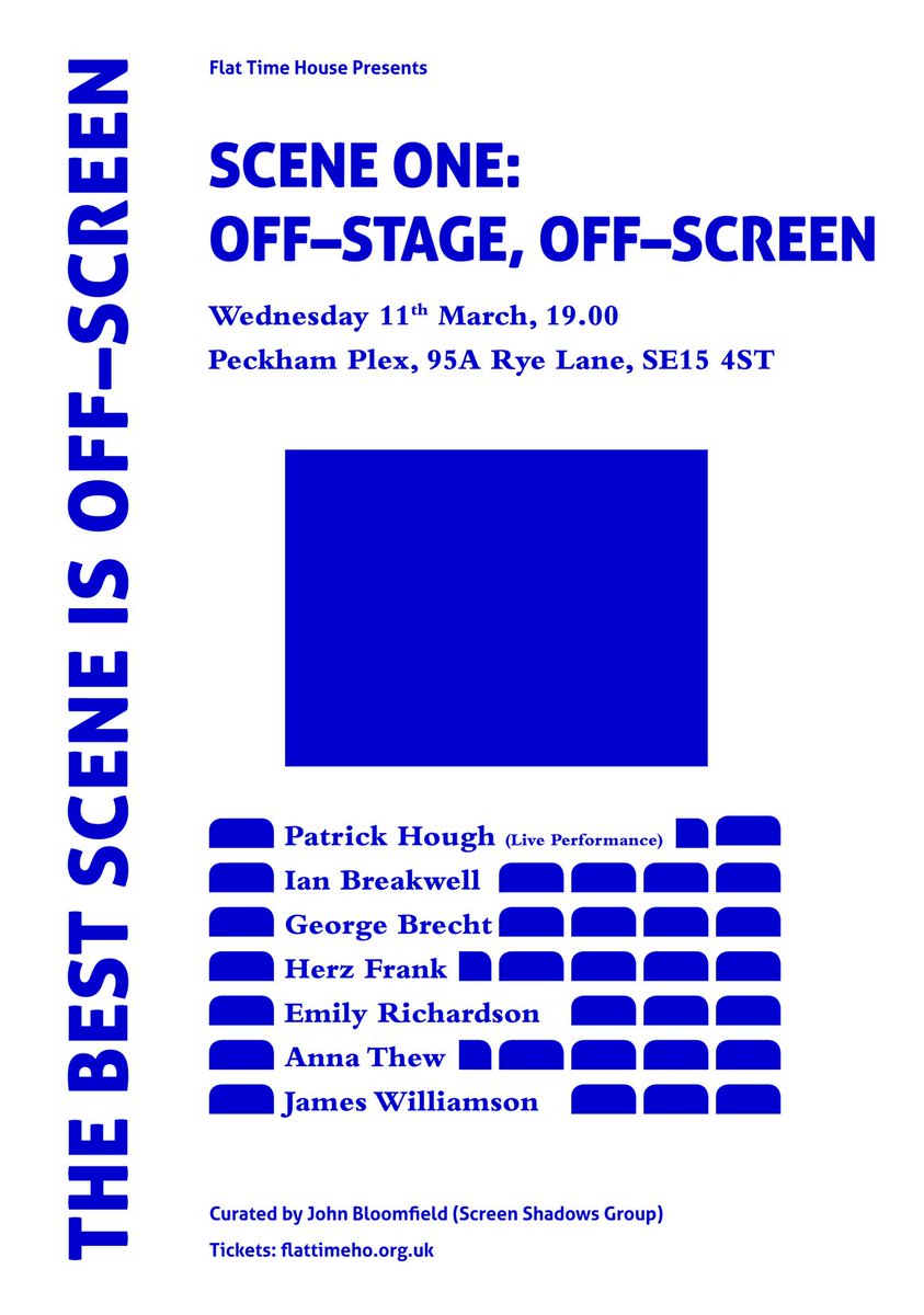 WEDNESDAY 11, 19.00 – Off-Stage, Off-Screen <a href="/Peckhamplex/">Peckhamplex Cinema</a> – film, discussion and performance eventbrite.co.uk/e/scene-one-of…
