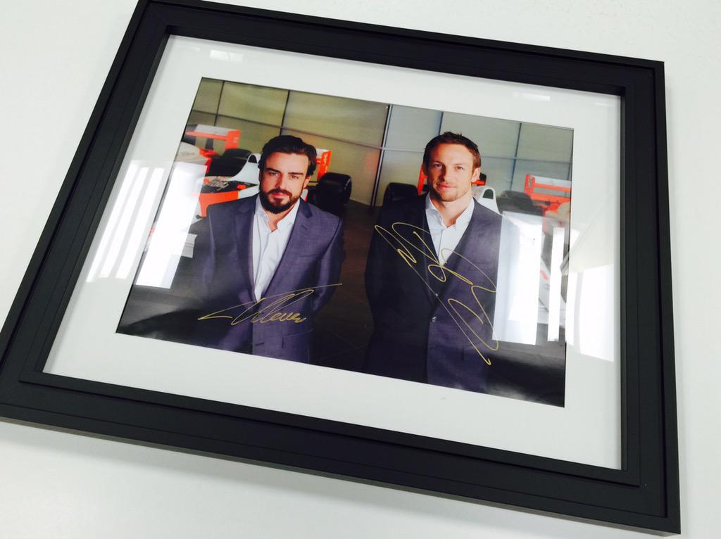 Mobil 1 The Grid (@mobil1thegrid) on Twitter photo Any #F1 fans fancy this signed <a href="/JensonButton/">Jenson Button</a> & <a href="/alo_oficial/">Fernando Alonso</a> framed photo? Simply follow and RT to enter #AustralianGP Any #F1 fans fancy this signed <a href="/JensonButton/">Jenson Button</a> & <a href="/alo_oficial/">Fernando Alonso</a> framed photo? Simply follow and RT to enter #AustralianGP