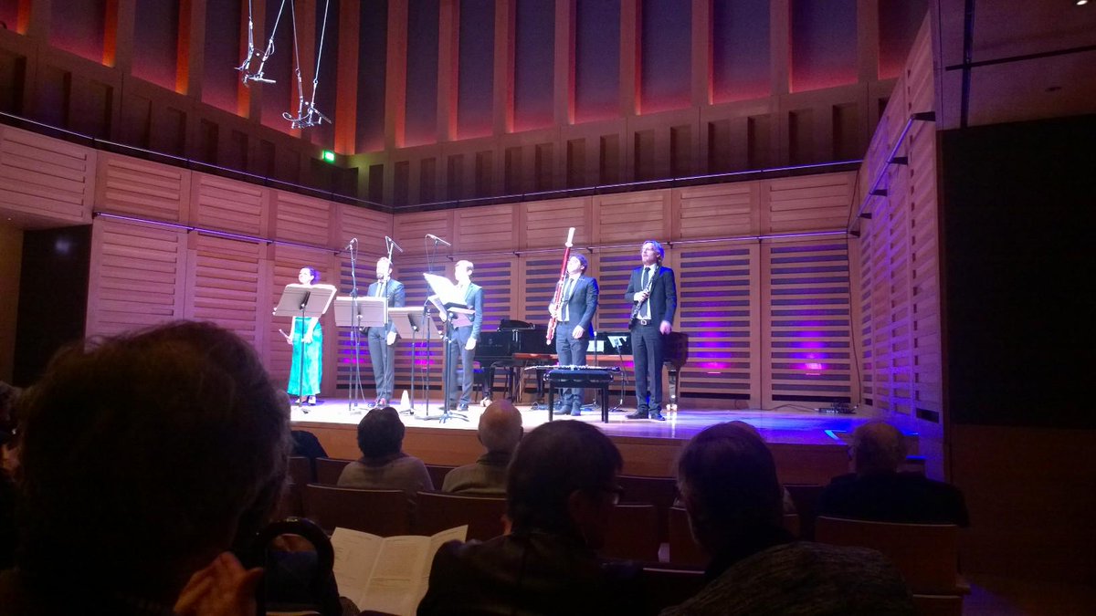Ensemble MidtVest after a cheeky and bewitching performance of Nielsen's Wind Quintet for @LCMSKingsPlace last night.