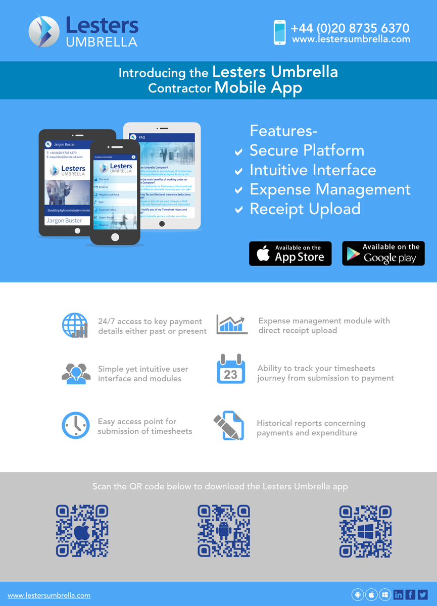 LestersUmbrella's tweet photo. We are pleased to announce the launch of our Lesters Umbrella #App download from the app store http://t.co/URnyE23M4y http://t.co/x8CSy2LQ1H