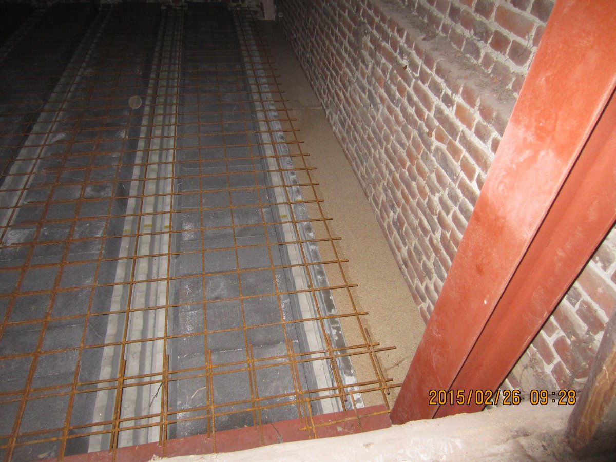 JeanGrell's tweet image. Rénovation complète d'une grange : préparation pour la coulée de la dalle au 1er étage