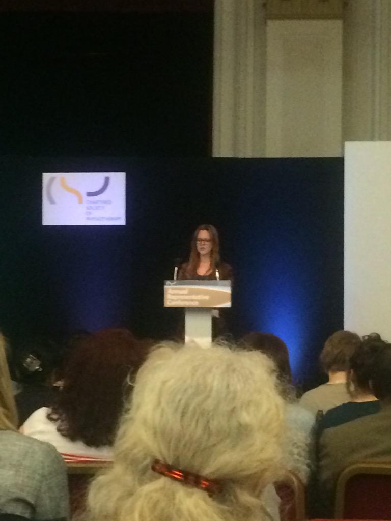 “<a href="/JonnyHPhysio/">Jonny Harper</a>: @AlixWPhysio smashing it at #arc15 !! <a href="/thecspstudents/">CSP Students</a> ” Good rep for the region! #proud #futurephysios