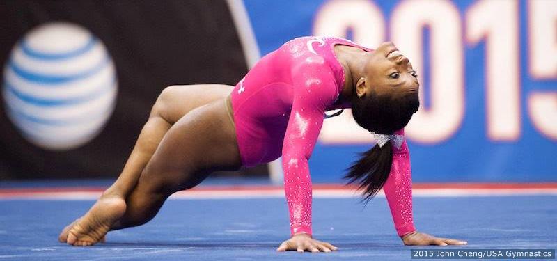 TeamUSA's tweet photo. ICYMI: @Simone_Biles dominated the competition at #ATTAC2015! Read the story: http://t.co/w6v8N5uhDp http://t.co/esvCgII40q