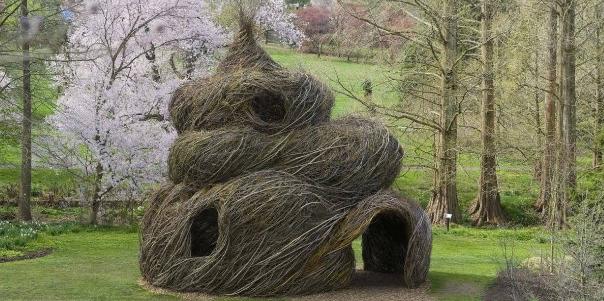 BrandywineMuse's tweet image. MT @morrisarboretum: #PatrickDougherty starts work on his new #stickwork sculpture today! #landart #art #nature