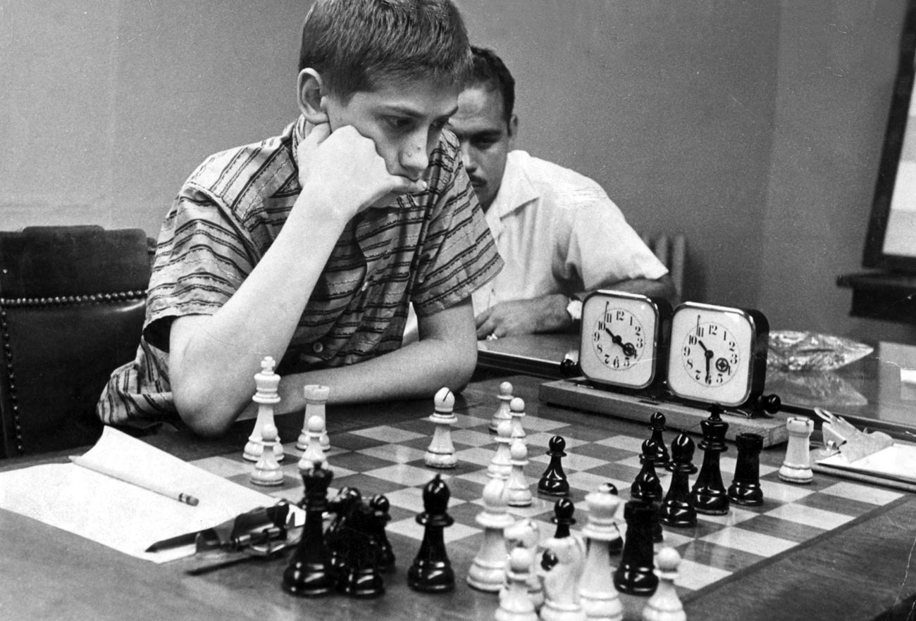 \"The Mozart of Chess: happy birthday Bobby Fischer. Photo by Sam Falk/NYT 