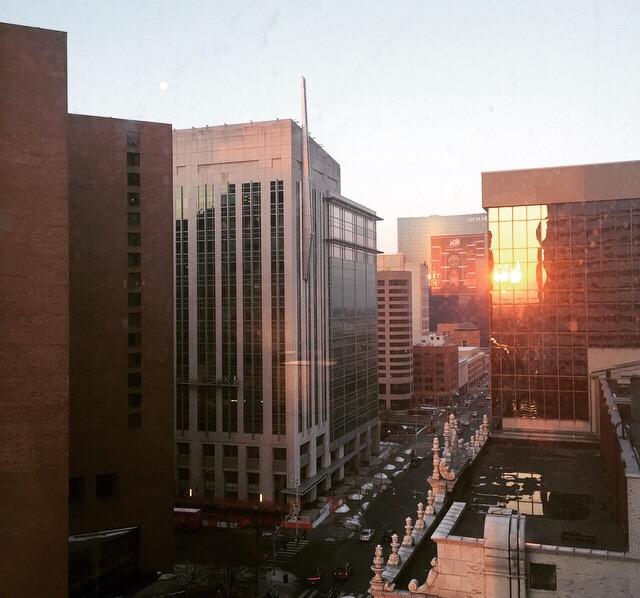 NSUSharks's tweet photo. “@NovaSEswim: Great view this morning in Indy! #2015NCAAs #goingtothepool” Only a few more days until nationals! http://t.co/3CHYhvOE9b