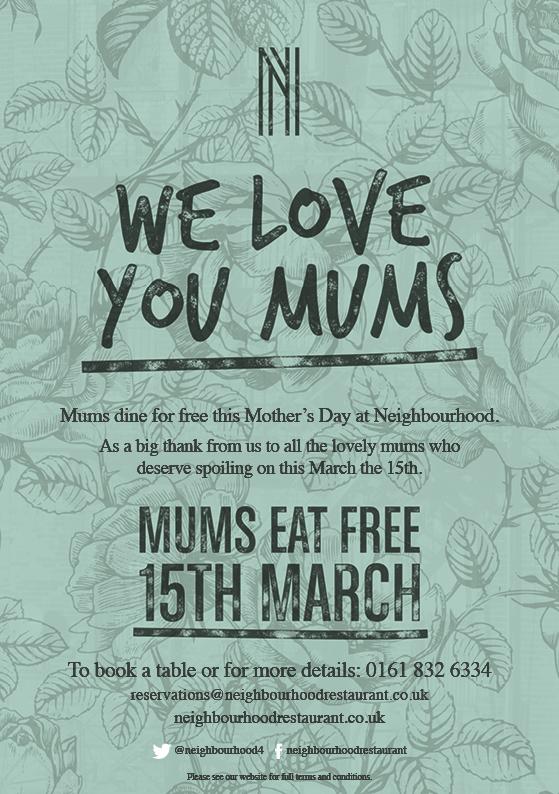 Spinningfields's tweet photo. .@Neighbourhood4 are taking care of your most important lady with their 'Mums eat free' deal for Mothers Day 🎈 http://t.co/T68Vw4EmbN