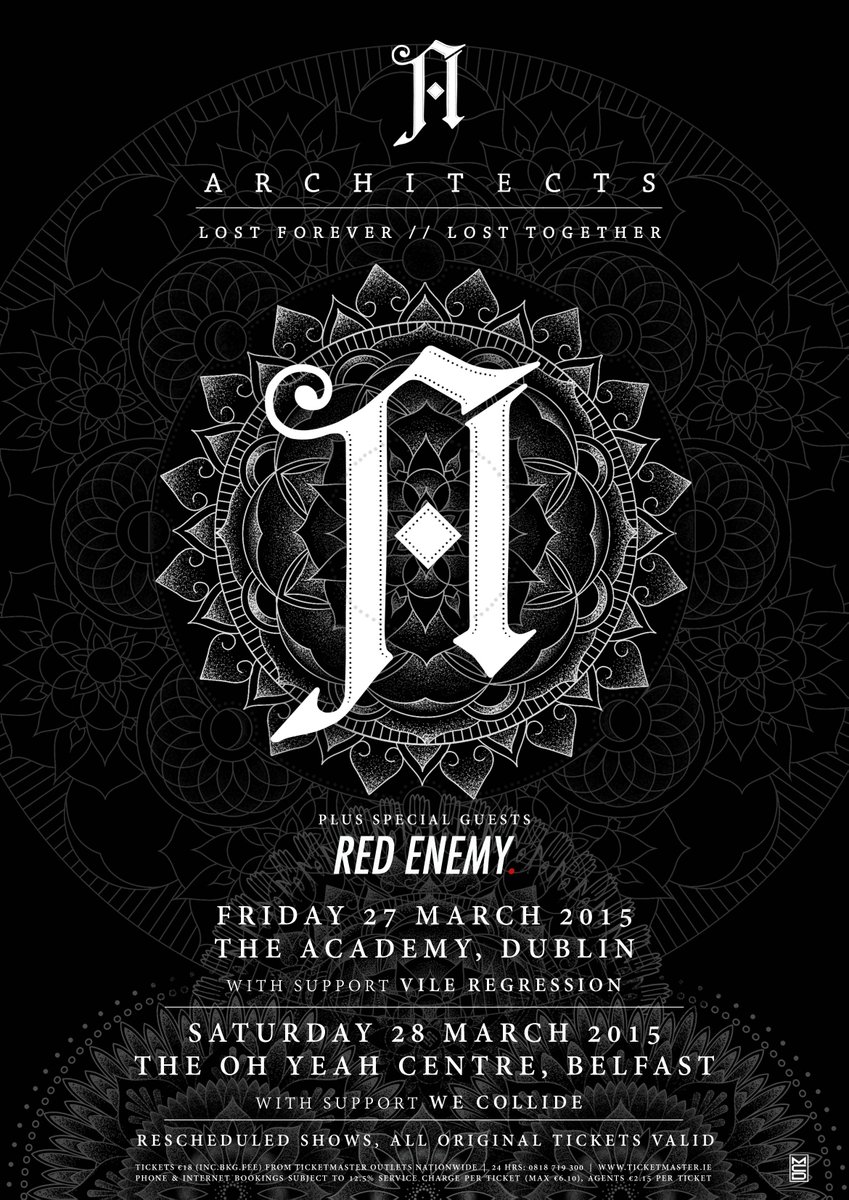 mcd_productions's tweet image. CONFIRMED: @Architectsuk have announced @redenemymetal as very special guests!