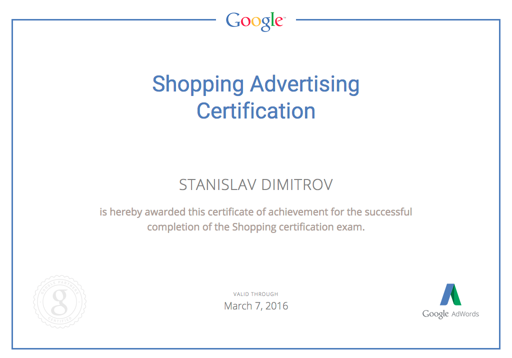 adacademynet's tweet photo. Вече можем да се похвалим и със сертифициран експерт по Shopping Advertising! http://t.co/gUjaGuoiM9