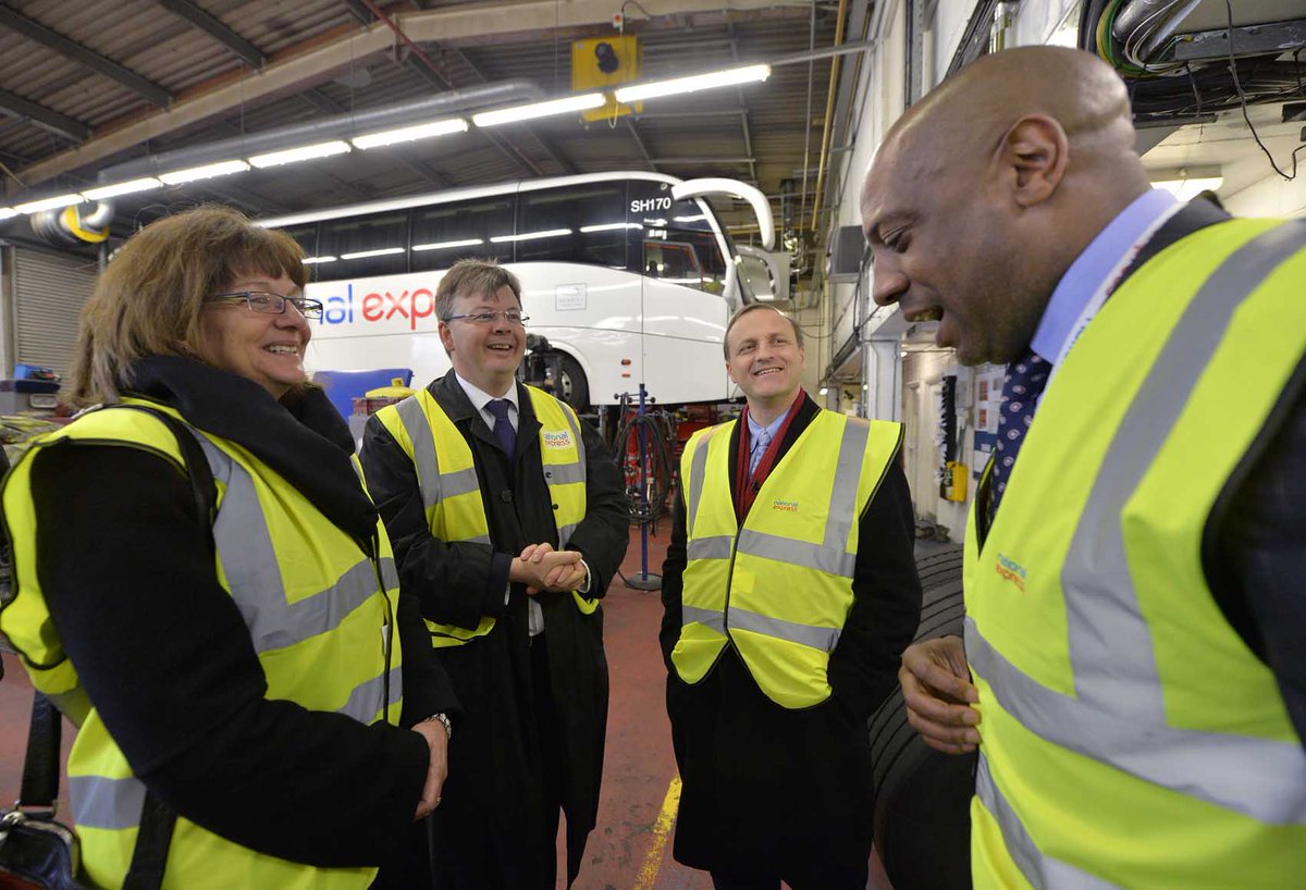 Great to mark #NAW2015 with a new <a href="/nationalexpress/">National Express</a> scheme launched by @stevewebb1 &amp; <a href="/rosaltmann/">Ros Altmann</a> &amp; our staff