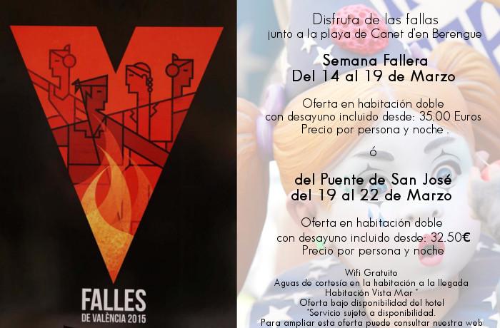 Oferta #Fallas2015 #cercadelmar #descansatranquilo #teesperamos