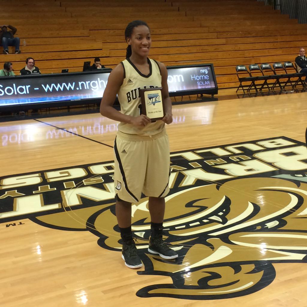 Congrats to our girls Bre and Ivory who were honored before yesterday's game for their All-NEC accolades!
