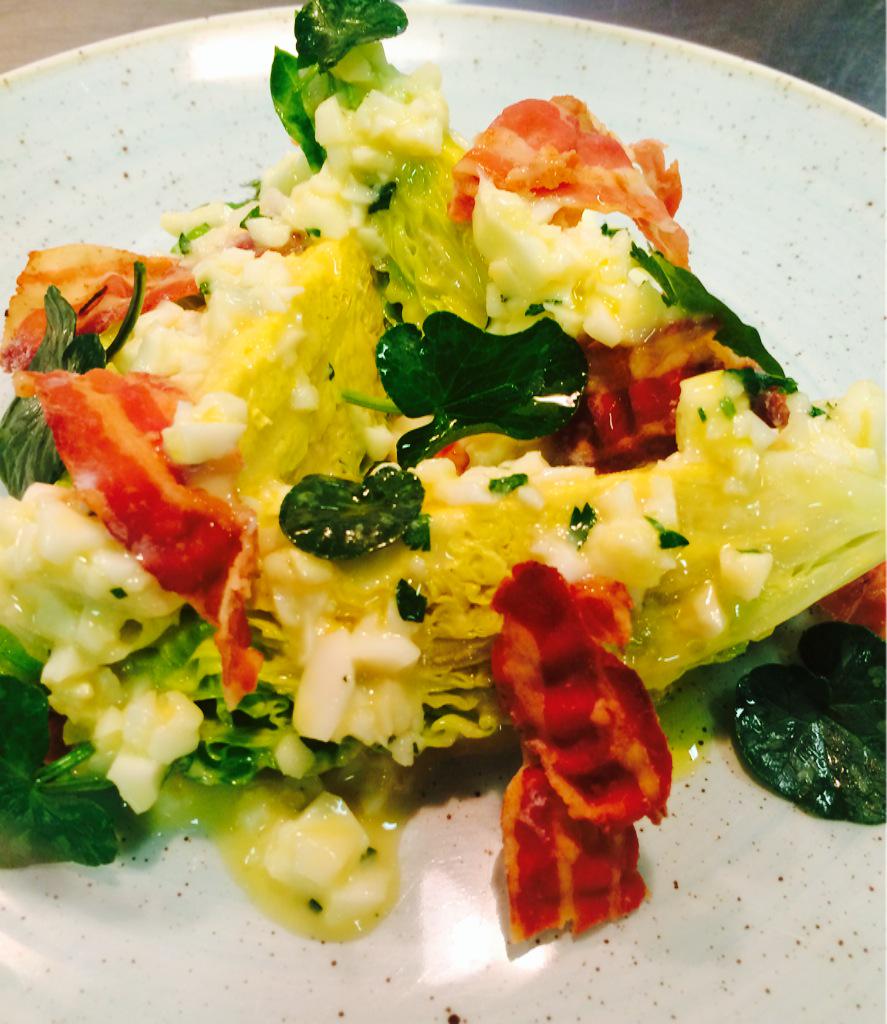 Gem Heart, Pancetta & Soft Boiled Egg Salad @Simonoakley1 @Rocksalt_Kent @MsSzelag @MarkSargey10 #setmenu