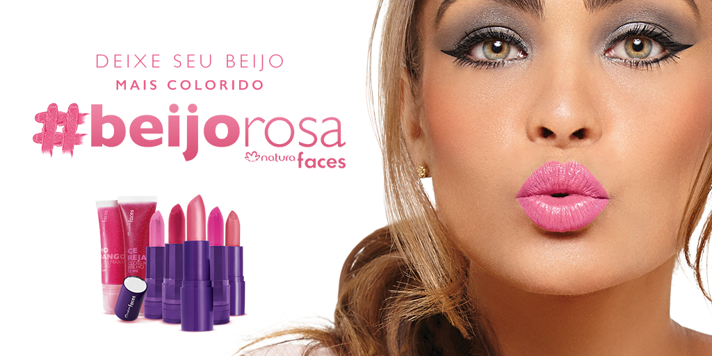 makemnatura's tweet photo. Natura Faces quer deixar o seu beijo mais colorido. Escolha o seu tom e poste com #BeijoRosa. http://t.co/6K0lh5JEio http://t.co/XmEREo1njm
