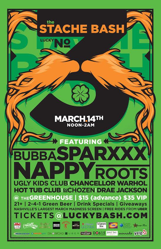 Do615Nashville's tweet image. The 3rd #StacheBash is happening Saturday @ The Greenhouse! WIN #VIP TIX : do615.com/events/2015/3/… #Do615Winner