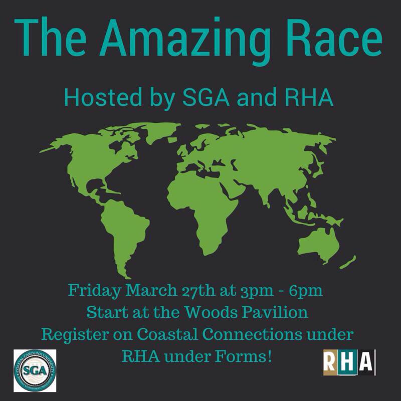 Register for the Amazing Race today!!! March 27th 3pm be there! <a href="/CCU_RHA/">CCU RHA</a> @CCU_DSO <a href="/CCUHousing/">University Housing</a> <a href="/CCUFoodMan/">Jeffrey Stone</a> @CHANT_411