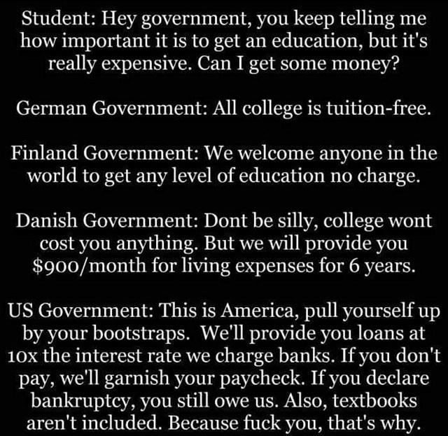 CollabWork's tweet photo. And another reason why people call us the "#dumb #Americans". #debt #studentloans #education http://t.co/FWMY1zFk66