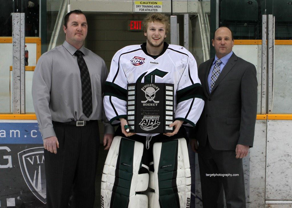 TommySmiley01's tweet photo. Pretty humbling to be recognized by both @TheAJHL and @evhockey, thank you so much for the award and scholarship! http://t.co/c8FWP6IiEI