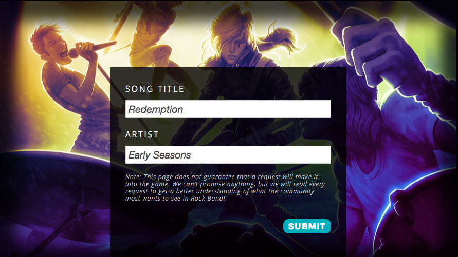 Who wants to see us on the new ROCK BAND 4 ??

Vote for us by submitting our song Redemption:
harmonixmusic.com/games/rock-ban…