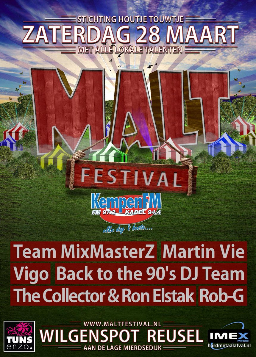 De Kempen FM tent, met Team MixmasterZ, Martin Vie, Vigo, Back to the 90's DJ team, TheCollector &amp; Ron Elstak, Rob-G