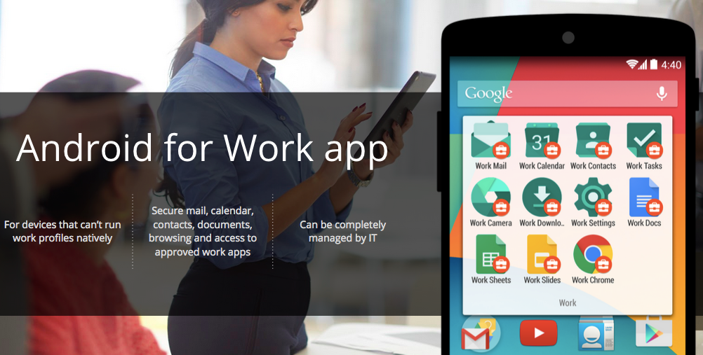 GoogleWorkspace's tweet image. On #AndroidforWork, deploy any @GooglePlay app via Google Play for Work. Learn more: goo.gl/GHQEcy