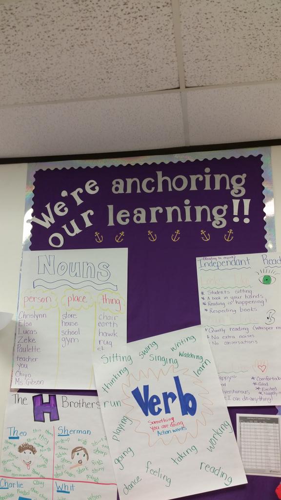 LdyAggie's tweet photo. We are anchoring our learning with an anchor chart explosion!! :-) @GISDGameOn  #gisdgameon http://t.co/FcPBJdlGkY